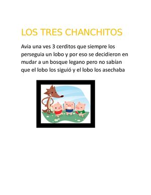 Cuento Los 3 Chanchitos