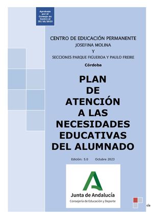 Plan de atención a las Necesidades educativas del Alumnado