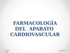 Medicamentos Cardiovasculares Farmacocinetica