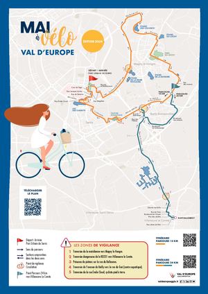 Plan des parcours - Mai à vélo 2024