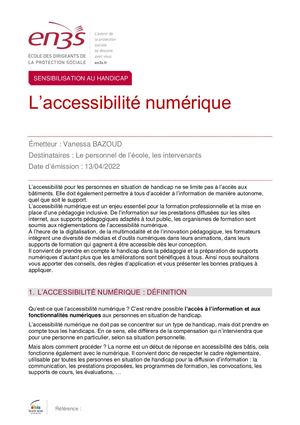 En3s Les Bonnes Pratiques De L'accessibilité Numérique