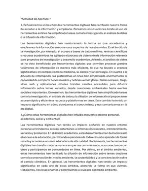 Progresión 6 actividad de apertura