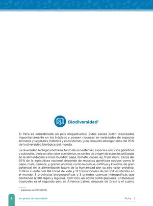 "Biodiversidad" - "La diversidad cultural del Perú"