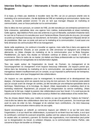 Interview Émilie Dagicour Intervenante À L’école Supérieur De Communication Esupcom