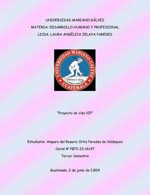 Proyecto De Vida Personal Vip
