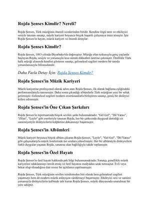 Rojda ŞEnses Kimdir