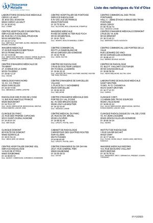 Dépistage du cancer du sein - Trouver un radiologue agréé dans le Val-d'Oise