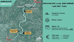 Rando Kayak Blavet Parc d'eau vive > St Guénaël