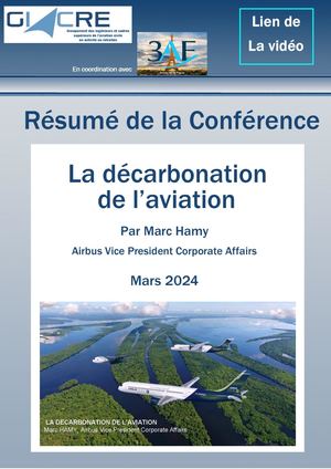 2024 03 La décarbonation de l'aviation par Marc Hamy_résumé