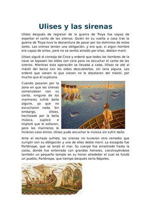 El mito de Ulises y las sirenas