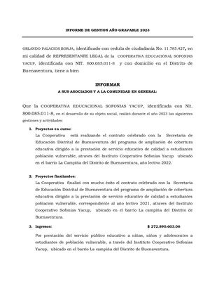 Calaméo - Informe De Gestion 2023