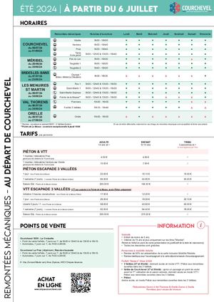 Remontées Mécaniques  Courchevel - été 2024