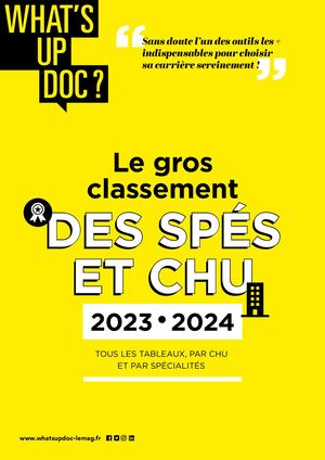 Le gros classement des spés et CHU 2023 - 2024