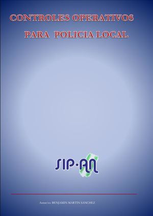 29-24 CONTROLES OPERATIVOS PARA POLICÍA LOCAL