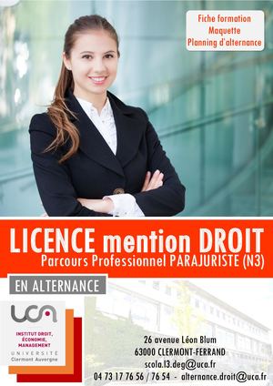 Fiche Formation Maquette Planning Licence Parajuriste En Alternance 2024 25