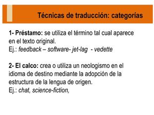 Técnicas De Traducción