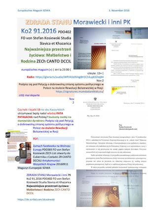 ZDRADA STANU Morawiecki i inni PK_Ko2_91_2016 PDO402 FO von Stefan Kosiewski SSetKh Najważniejsza przestrzeń życiowa Małżeństwo i Rodzina. Prof. Manfred SPIEKER. Forum Katolików Niemieckich 2016