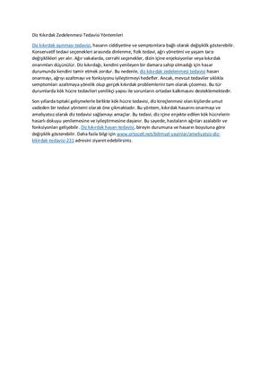 Diz Kikirdak Zedelenmesi Tedavisi Yontemleri