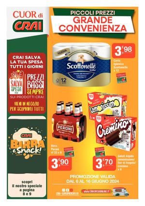 Volantino Cuor di  Crai Regina dal 6 al 16 giugno