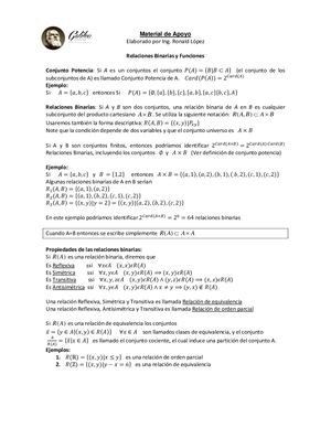 Relaciones Binarias Y Funciones