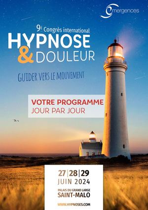 Programme par jour, Congrès Hypnose & Douleur, Saint-Malo 2024