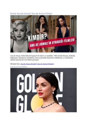 Ana De Armas Kimdir