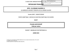 CA 2023 GRAND CAHORS - IMMOBILIER D'ENTREPRISES