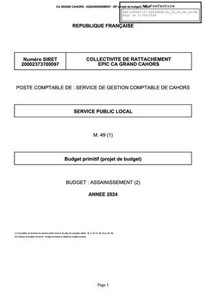 BP 2024 GRAND CAHORS - ASSAINISSEMENT