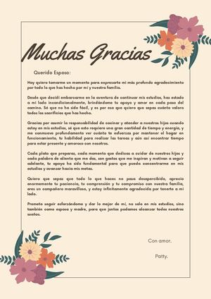 Carta De Agradecimiento