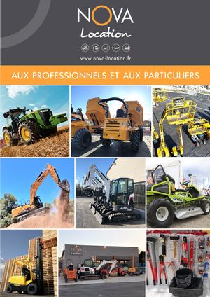 Plaquette Nova Location materiels agricole btp espaces verts manutention