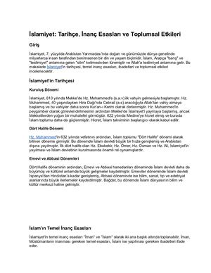İslamiyetin Tarihçesi
