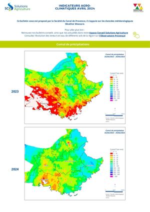 Indicateurs Agro Climatiques Avril 2024