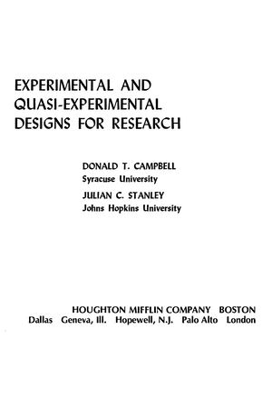 Campbell Stanley 1959 Exptl Quasi Exptl Designs For Research