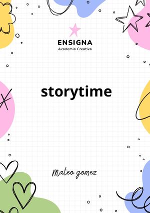 Documento Portada Informe De Proyecto Infantil Creativo Doodle Multicolor