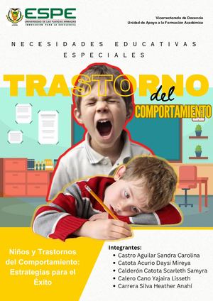Trastorno Del Comportamiento