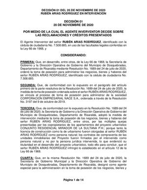 Decisiones Rubén Arias Rodríguez