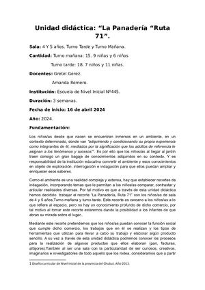 La Panadería Ruta 71 Sala De 4 Y 5 Años Turno Tarde