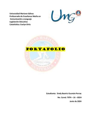Portafolio Legislación Educativa 2024