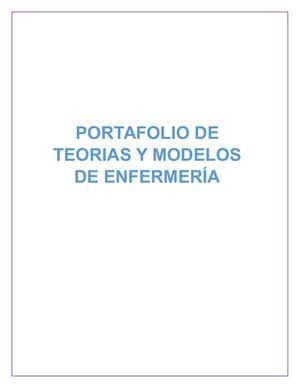 Portafolio Teoria Y Modelos De Enfermeria Griselda