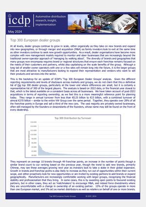 ICDP Top 300 European Dealers