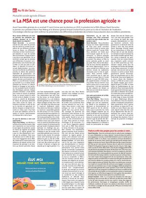 Interview croisée Président, 1er Vice-Président, Directeur Général de la MSA d'Alsace - Mai 2024