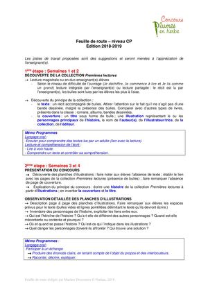 Feuilles de route Rikiki Zelie