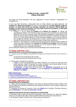 Feuille de route lievre et tortue