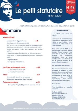 Le Petit Statutaire Mai 2024