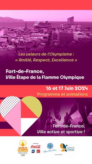 Fort-de-France, Ville Étape de la Flamme Olympique