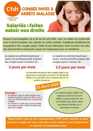 2024 06 12 Congés Payés Et Maladie Carrefour