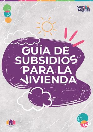 Guía se subsidios para la vivienda 2024