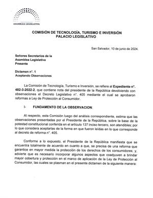 Reforma A La Ley De Protección Al Consumidor