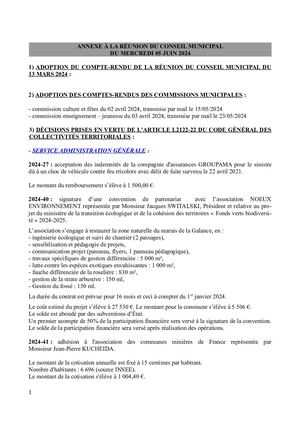 2024-06 Annexe au conseil municipal du 6 juin 2024