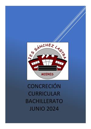 Anexo Ii Concreción Curricular Bachillerato